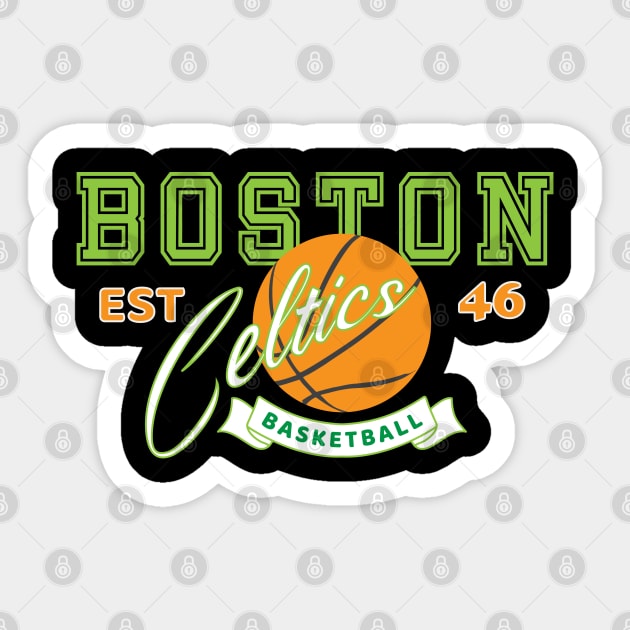 Boston Celtics Basketball Sticker by antarte